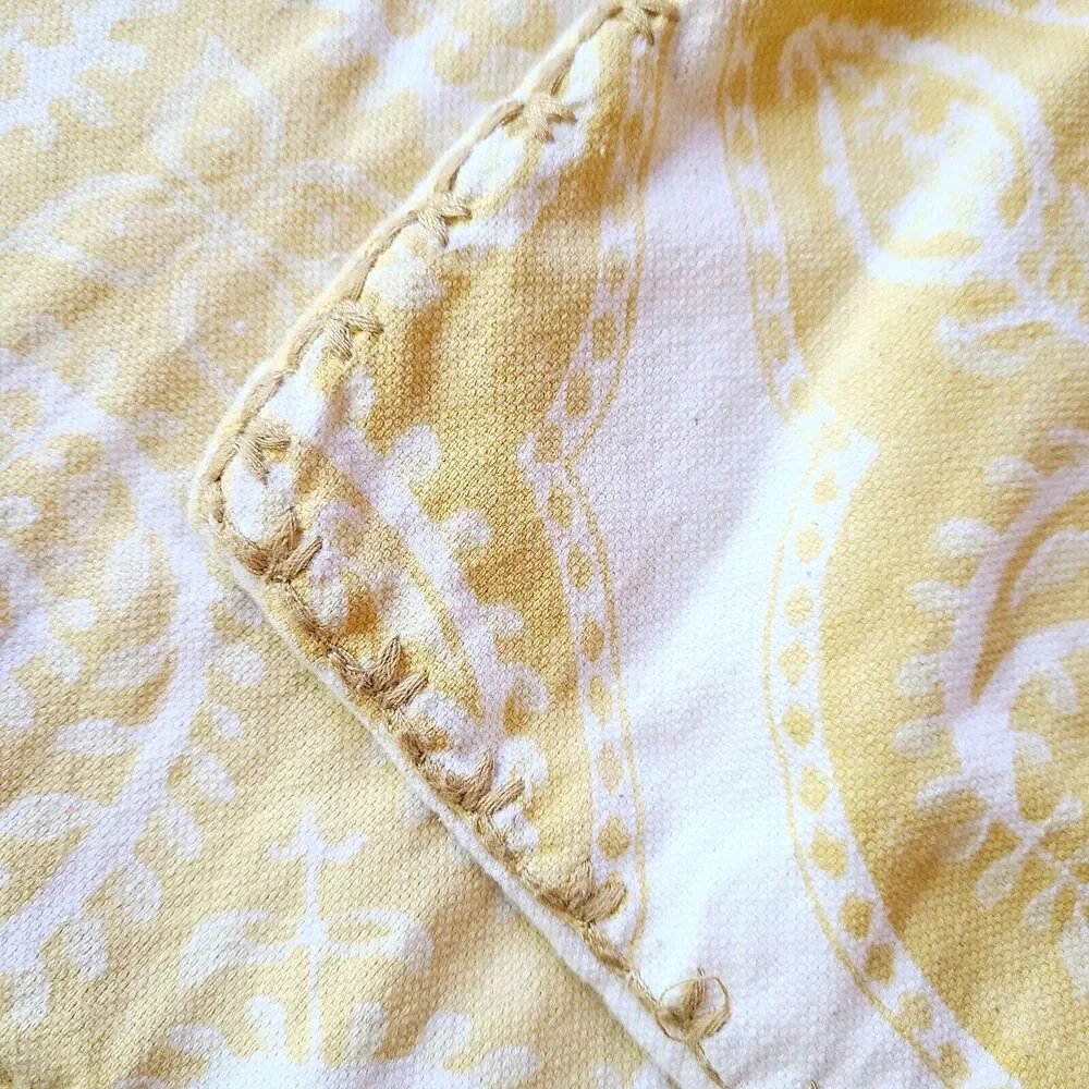 POTTERY BARN Yellow Paisley Set (2) Pillow Covers‎ Yellow 24